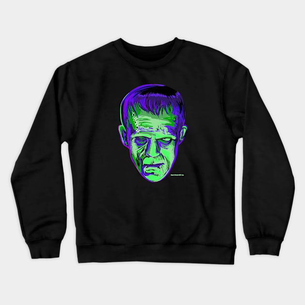 Psychedelic Frankenstein Crewneck Sweatshirt by Magic Whiskey ART